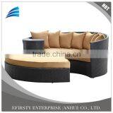 Espresso Wicker Rattan Outdoor Patio Sofa Furniture Round Daybed thumbnail-1