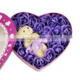 Romantic Gifts Plush Bear Heart-shaped Rose Flower Soap thumbnail-1
