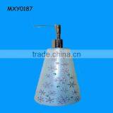 Beautiful Christmas Blue Snowflake Tree Bamboo Soap Dispenser thumbnail-1