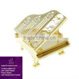 Gold Plated Decorative Crystal Piano for Girlfriend's Gifts thumbnail-1