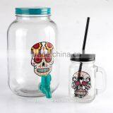 Best Party Use Skull Decal Dispenser Set With Lid and Tap thumbnail-2