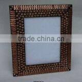 Metal mosaic of copper on MDF Wood Photo frame with polished finish