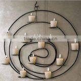 Wrought Iron Wall Mount Round Candle Holder thumbnail-1