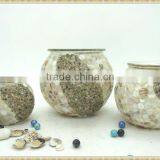 Chic Home Decor Item Natural Seashell Stone Large Heavy Modern Vases thumbnail-4