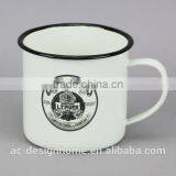 ENAMEL IRON STORAGE CUP W/HANDLE thumbnail-1