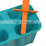 Silicone Molds for Ice Popsicle 4 Cavities Silicone Ice Cream Popsicle Molds thumbnail-4