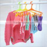 Lot Of 15 White & Blue & Yellow Plastic Tubular Childrens Clothes Hangers thumbnail-2