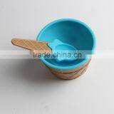 Colorful Ice Cream Bowls and Spoons Set thumbnail-5