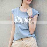 100% Cotton Blouses Designs Fat Ladies Big Size Womens Top Blank T-shirt Printing Blouses for Women thumbnail-2