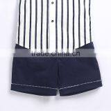 Short Sleeve Senior Cotton Strip School Uniform Shirt thumbnail-3