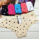 Fancy Heart Printing Sexy Lingerie Soft Cotton Ladies Brief Mature Women Panty thumbnail-2
