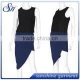 Women's Outfits Crop+Midi Lnclined Fork Pencil Skirt 2Pcs Set thumbnail-1