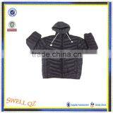 Black Winter Men Padded Jacket With Detachable Fleece Hood in Stock thumbnail-1