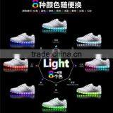 Wholesale 8 colors changeable flashing led light running shoes