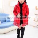 Autumn and Winter Girls in Children in the Long Fur Coat Imitation Suede Windbreaker Jacket thumbnail-4