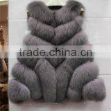 New Fashion Winter Natural Fur Vest Lady Genuine Fox Fur Coat For Women's Best Real Jacket Warm Waistcoat thumbnail-4