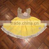 Girls Sunflower Wildling Dress Baby Well Dressed Wolf Remake Lace Linen Dress thumbnail-3