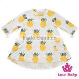 Lovely Children Dress Printed Long Sleeve Short Front Long Behind With 2 Pockets Latest Frock Designs thumbnail-6