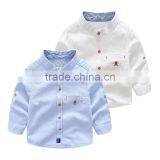 S33465W 2017 Children Boy Fashion Solid Long Sleeve Cotton Blouse thumbnail-1