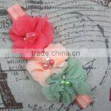Multi Types Girl Baby Flower Headband Wholesale, Glitter Pearl Headbands Elastic thumbnail-3
