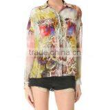 Women Fancy Cobra Printed Good Quality Chiffon Tops thumbnail-1