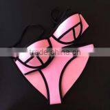 2017 Swimsuit Factory Color Block Swimwear for Woman thumbnail-5
