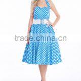 Women's Vintage Rockabilly Swing 1950's Evening Party Dress With Belt thumbnail-1