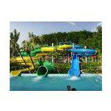 Yellow / Blue Giant Spiral Water Slide , Child Swimming Pool Tube Water Slides thumbnail-1