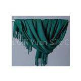 Green Bespoke Static Resistant Luxury Pashmina Shawls For Garment
