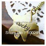 Free Shipping !! Wholesale 10 Pcs Personality Bronze Flip Lucky Star Pocket Watch WT124 thumbnail-1
