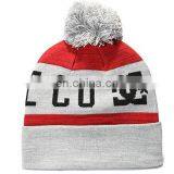 Custom Knitted Pom Beanie Hat With Custom Label thumbnail-4