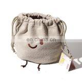 Custom Luxury Leather Suede Emoji Drawstring Pouch Bag thumbnail-2