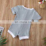 2020 Newest Summer Babay Clothes Ribbed Solid Romper Jumpsuit Baby Clothes Baby Clothing Boys' Rompers Baby+rompers thumbnail-6
