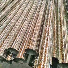 Embossed Copper Plating Antique Bronze Color Stainless Steel Pipe for Gate Guardrail thumbnail-2