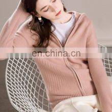 Женский повседневный толстый шерстяно-кашемирный трикотажный спортивный кардиган-худи-джемпер thumbnail-4