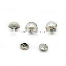 Custom High Quality Clothing Large Leather Stud Pearl Rivet Button