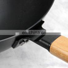 Industrial Cooking Equipment Scratch Resistant Mexican Korean Non-Stick Large Full Seasoned Wok thumbnail-3