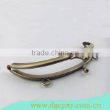 Beautiful Antique Brass Glue in Half Round Bag Clasp Hinge Bag Frame