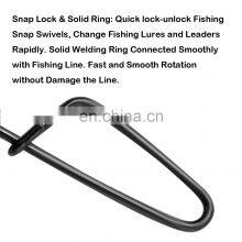 JOHNCOO Fishing Rolling Swivel With Coastlock Snap Stainless Fishing Swivel thumbnail-5
