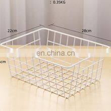 Japanese Iron Tabletop Storage Basket Square Iron Art Storage Basket Tabletop Sundries Book Storage Basket Rack thumbnail-5