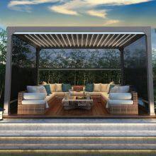 Yashengou Customized Rainproof Garden Buildings Vented Louvered Gazebo Electric Operated Pergola for Sun Coverage thumbnail-3