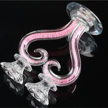 Heart Shaped Crystal Candle Holders Wedding Anniversary Table Centerpieces Glass Candelabra Candlesticks thumbnail-3