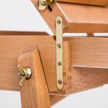 Large Solid Beech Wood Painting H-Frame Foldable Wooden Easel Stand Easel With Storage Drawer and Palette thumbnail-2