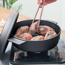 Roast Sweet Potato Pot Household Cast Iron Roast Dish Barbecue Frying Pan Pre-seasoned Potato Casserole Dutch Oven Cookwares thumbnail-3