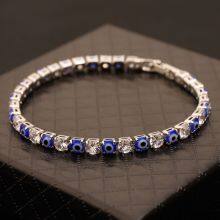 European and American High-end Color Eyes Zircon Square Bracelet Temperament Fashion Trend Wristband Bracelet Jewelry Accessory thumbnail-2