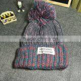 Autumn Winter Warm Keeping Colorful Knitting Pom Pom Hats and Caps Manufacturer thumbnail-5