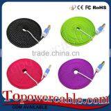 Fast Charging Flat Woven Fabric Dual Micro Usb Cable 2.0 With Customized Length thumbnail-5