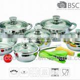 8Pcs 18/8 Stainless Steel Cookware Set With Induction Bottom