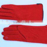 Customized Red Wool Gloves for Screen Touch thumbnail-1