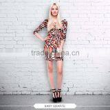 High Quality Dress Fullprint 3D Digital Ready Stock Custom Sublimation Print for Women Ladies Fashion Dress thumbnail-4